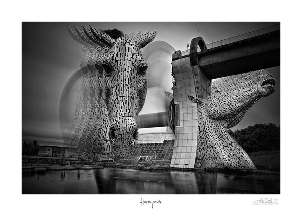 Kelpies and Falkirk Wheel Unveiled Picture Board by JC studios LRPS ARPS