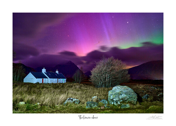 Aurora's Dance Over Scotland's Glencoe Picture Board by JC studios LRPS ARPS
