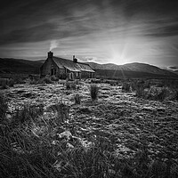 Buy canvas prints of Bothy in winter mono square by JC studios LRPS ARPS