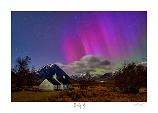 Simply red  al I ever wanted....Aurora over Glencoe Picture Board by JC studios LRPS ARPS