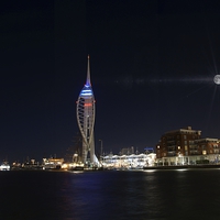 Buy canvas prints of  Portsmouth at night. Large Canvas by JCstudios by JC studios LRPS ARPS