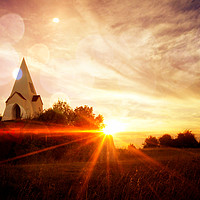 Buy canvas prints of Sunset at Farley Mount (Hampshire) by JC studios LRPS ARPS