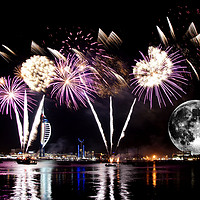 Buy canvas prints of Portsmouth Harbour firework display by JC studios LRPS ARPS