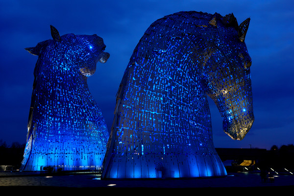 The kelpies (blue) Picture Board by JC studios LRPS ARPS
