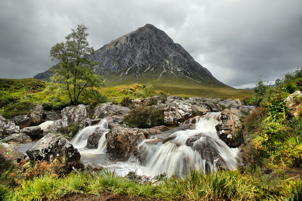 Etive waterfall in early Autumn Picture Board by JC studios LRPS ARPS