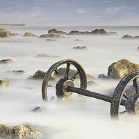 Buy canvas prints of The wheels at Seaham's chemical beach by JC studios LRPS ARPS
