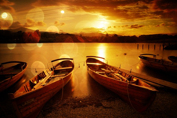 Boats at sunset Picture Board by JC studios LRPS ARPS