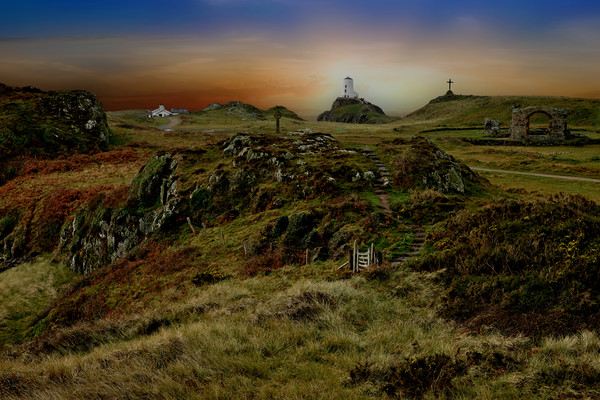 Old lighthouse at Llanddwyn Island, Anglesey Picture Board by JC studios LRPS ARPS