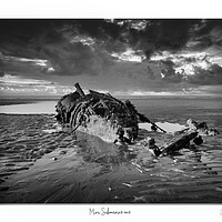 Buy canvas prints of Mini Submarine one of two in mono by JC studios LRPS ARPS