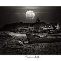 Buy canvas prints of Plockton in the moonlight. No2/4 by JC studios LRPS ARPS