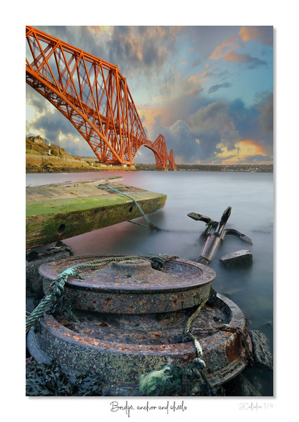 Forth Bridge, Anchor and Wheels portrait  Picture Board by JC studios LRPS ARPS