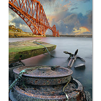 Buy canvas prints of Forth Bridge, Anchor and Wheels portrait  by JC studios LRPS ARPS