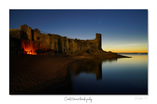 Comet Neowise and noctilucent cloud at St Andrews, Picture Board by JC studios LRPS ARPS