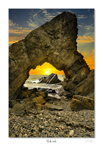 Arch rock sunset Picture Board by JC studios LRPS ARPS