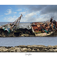 Buy canvas prints of Fishing boat aground at Cairnbulg, Fraserburgh by JC studios LRPS ARPS