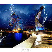 Buy canvas prints of Storm over Kelpies by JC studios LRPS ARPS
