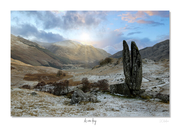 A new day. Praying hands Mary Scotland Scottish Picture Board by JC studios LRPS ARPS