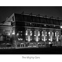 Buy canvas prints of Ibrox The Mighty Gers Rangers Monochrome Scotland  by JC studios LRPS ARPS