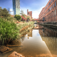 Buy canvas prints of Rochdale Canal & Beetham Tower by David Bretnall