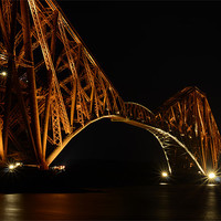 Buy canvas prints of Forth Rail Bridge by Night by T2 Images
