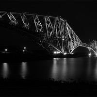 Buy canvas prints of Forth Rail Bridge B+W by T2 Images