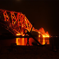 Buy canvas prints of Forth Rail Bridge Anchor by T2 Images