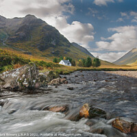 Buy canvas prints of Lagangarbh Hut, Scotland  Highlands by Lady Debra Bowers L.R.P.S