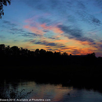 Buy canvas prints of Sunset over the river by Lady Debra Bowers L.R.P.S