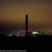 Buy canvas prints of Fawley at Night by Lady Debra Bowers L.R.P.S