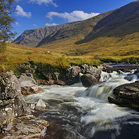 Buy canvas prints of Waterfall at Etive  by Lady Debra Bowers L.R.P.S