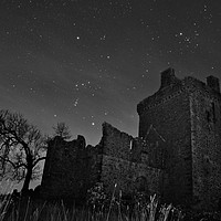Buy canvas prints of Balvaird Castle at night  by Lady Debra Bowers L.R.P.S