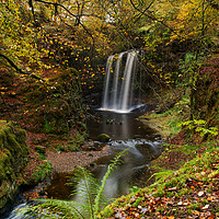 Buy canvas prints of Dalcairney Falls in Autumn  by Lady Debra Bowers L.R.P.S