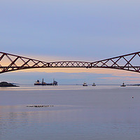 Buy canvas prints of Forth Bridge section by Lady Debra Bowers L.R.P.S