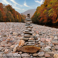 Buy canvas prints of Autumn Stack  by Lady Debra Bowers L.R.P.S