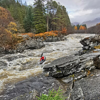 Buy canvas prints of Kayaking the River Orchy  by Lady Debra Bowers L.R.P.S