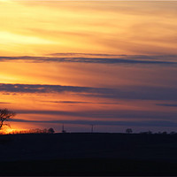 Buy canvas prints of Yellow sunset by Stephen Walters