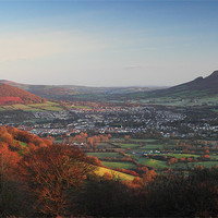 Buy canvas prints of Abergavenny Town Monmouthshire wales by simon powell