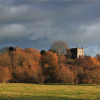Buy canvas prints of Abergavenny Castle Wales by simon powell