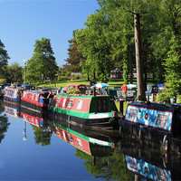 Buy canvas prints of goytre warf The Monmouthshire & Brecon Canal by simon powell
