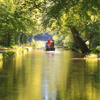 Buy canvas prints of goytre warf The Monmouthshire & Brecon Canal by simon powell