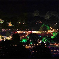 Buy canvas prints of the greenman festival at night wales by simon powell