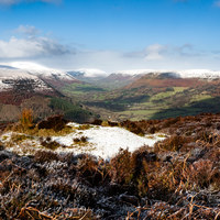 Buy canvas prints of Llanthony valley winter 8385 by simon powell