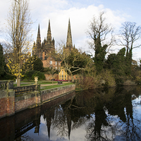 Buy canvas prints of Lichfield Three Spires Cathedral   by Jeff Hardwick