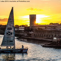 Buy canvas prints of Yacht Sunset by michael rutter