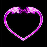 Buy canvas prints of Pink heart on black by Steve Purnell