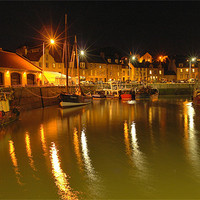 Buy canvas prints of Pittenweem Harbour Lights by Bob Legg