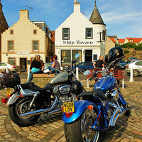 Buy canvas prints of Harley Rally Anstruther by Bob Legg