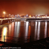 Buy canvas prints of Anstruther Harbour Lights by Bob Legg
