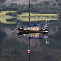 Buy canvas prints of   Loch Leven yacht at Ballachullish near Glen Coe, by Douglas Clark