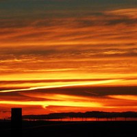 Buy canvas prints of  Sunset over Airdale. by Michael Holliday